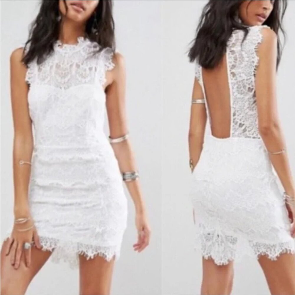 INTIMATELY FREE PEOPLE Daydream White Lace Bodycon Dress Fairy Boho - Size S - Picture 1 of 14